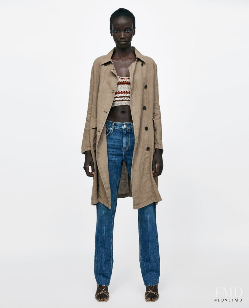 Anok Yai featured in  the Zara lookbook for Summer 2018