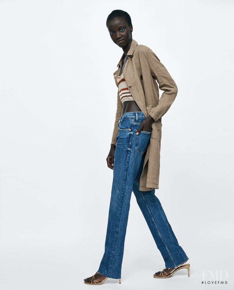 Anok Yai featured in  the Zara lookbook for Summer 2018