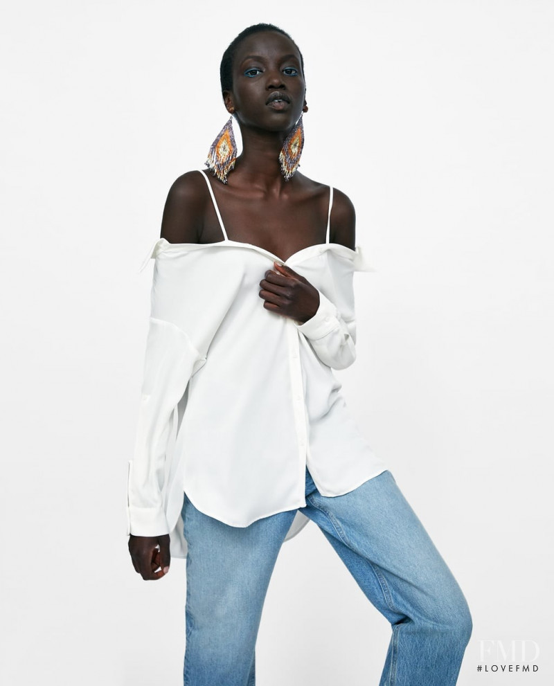 Anok Yai featured in  the Zara lookbook for Summer 2018