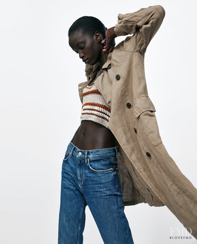 Anok Yai featured in  the Zara lookbook for Summer 2018