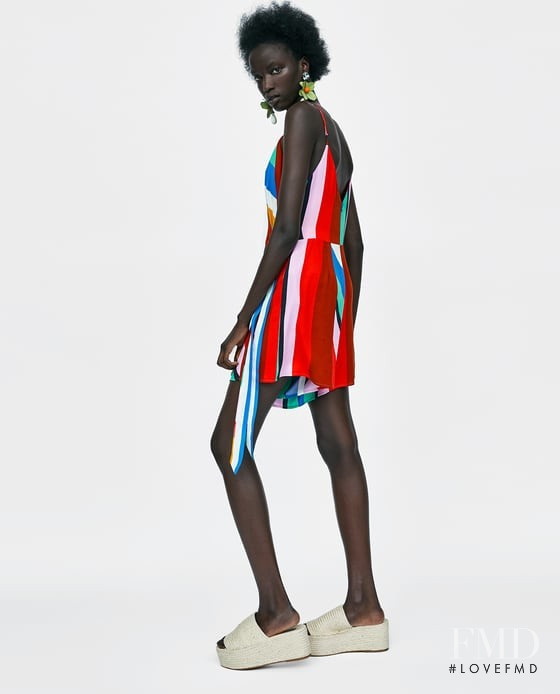 Anok Yai featured in  the Zara lookbook for Summer 2018