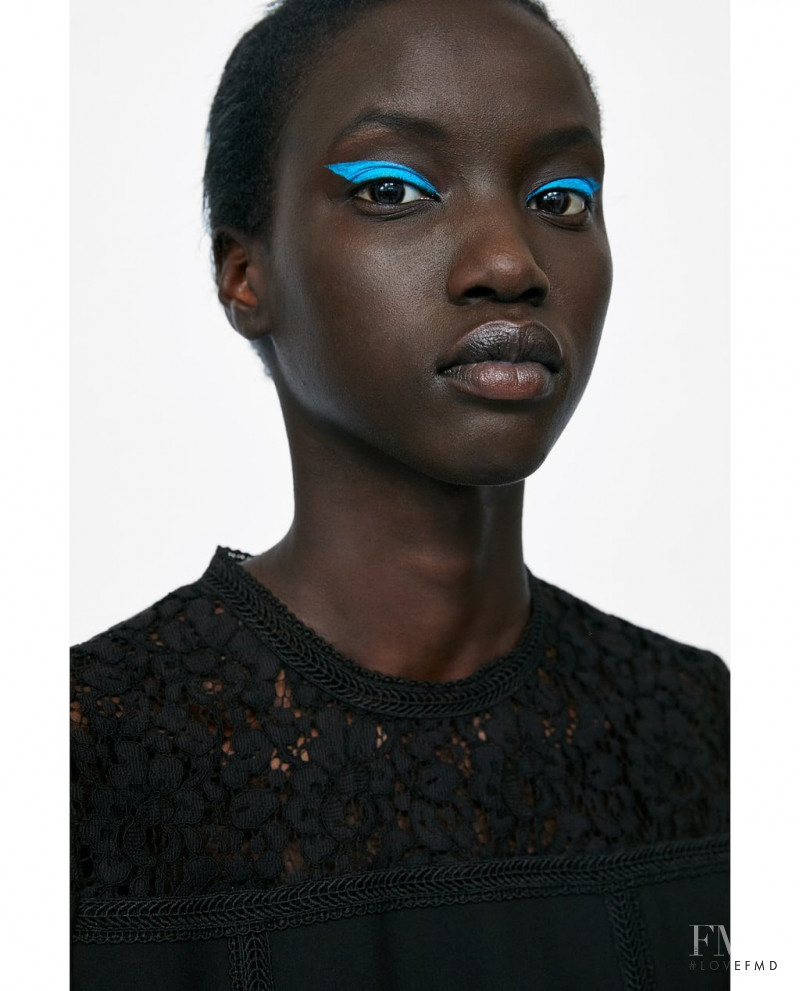 Anok Yai featured in  the Zara lookbook for Summer 2018