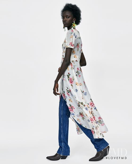 Anok Yai featured in  the Zara lookbook for Summer 2018