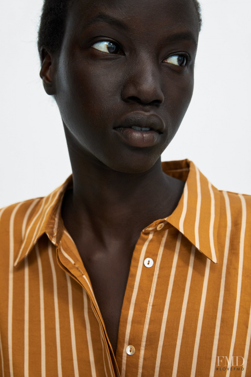 Anok Yai featured in  the Zara lookbook for Summer 2018