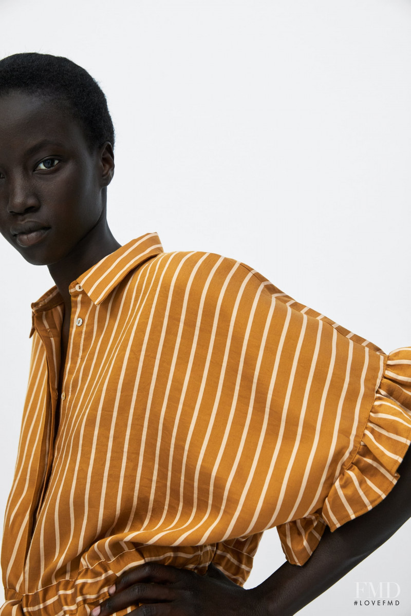 Anok Yai featured in  the Zara lookbook for Summer 2018