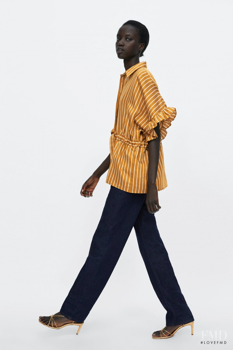 Anok Yai featured in  the Zara lookbook for Summer 2018