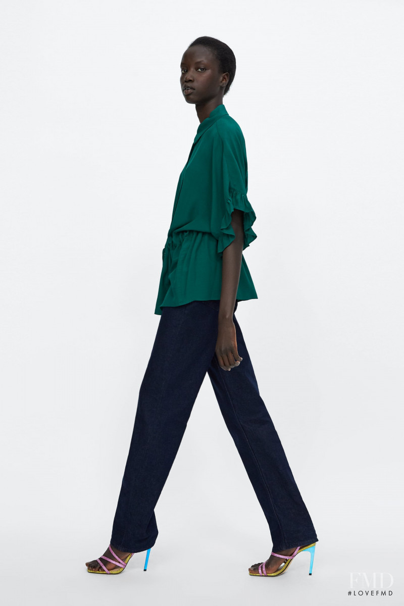Anok Yai featured in  the Zara lookbook for Summer 2018