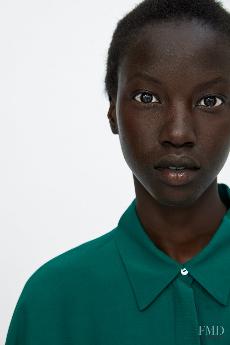 Anok Yai featured in  the Zara lookbook for Summer 2018