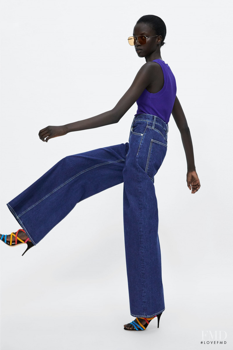 Anok Yai featured in  the Zara lookbook for Summer 2018