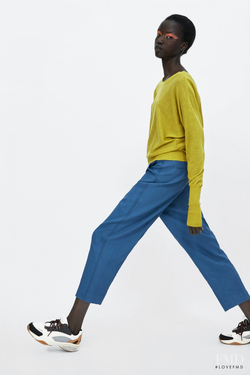 Anok Yai featured in  the Zara lookbook for Summer 2018