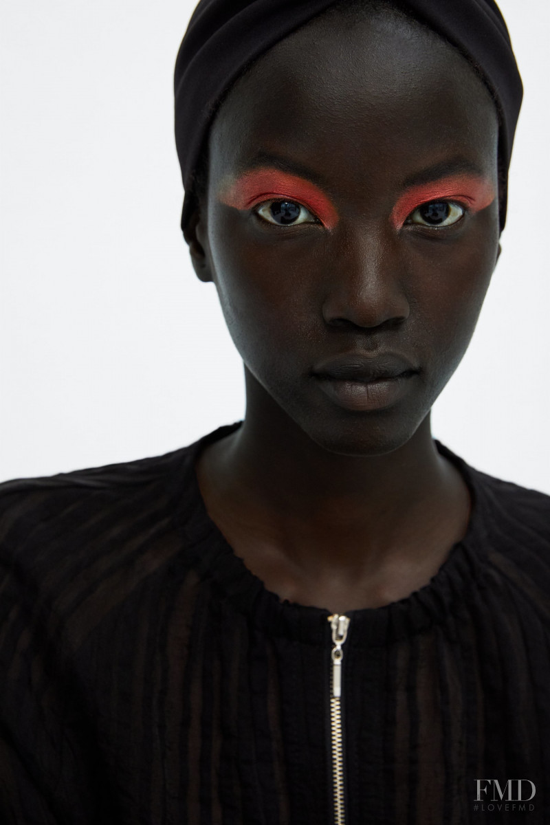 Anok Yai featured in  the Zara lookbook for Summer 2018