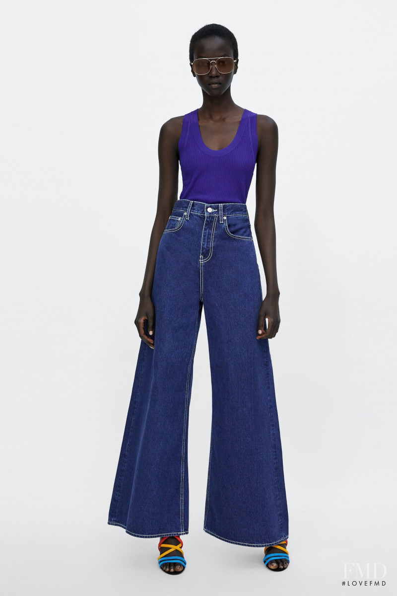 Anok Yai featured in  the Zara lookbook for Summer 2018