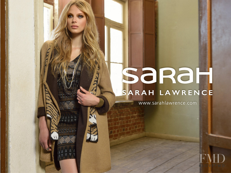 Victoria Germyn featured in  the Sarah Lawrence advertisement for Autumn/Winter 2015