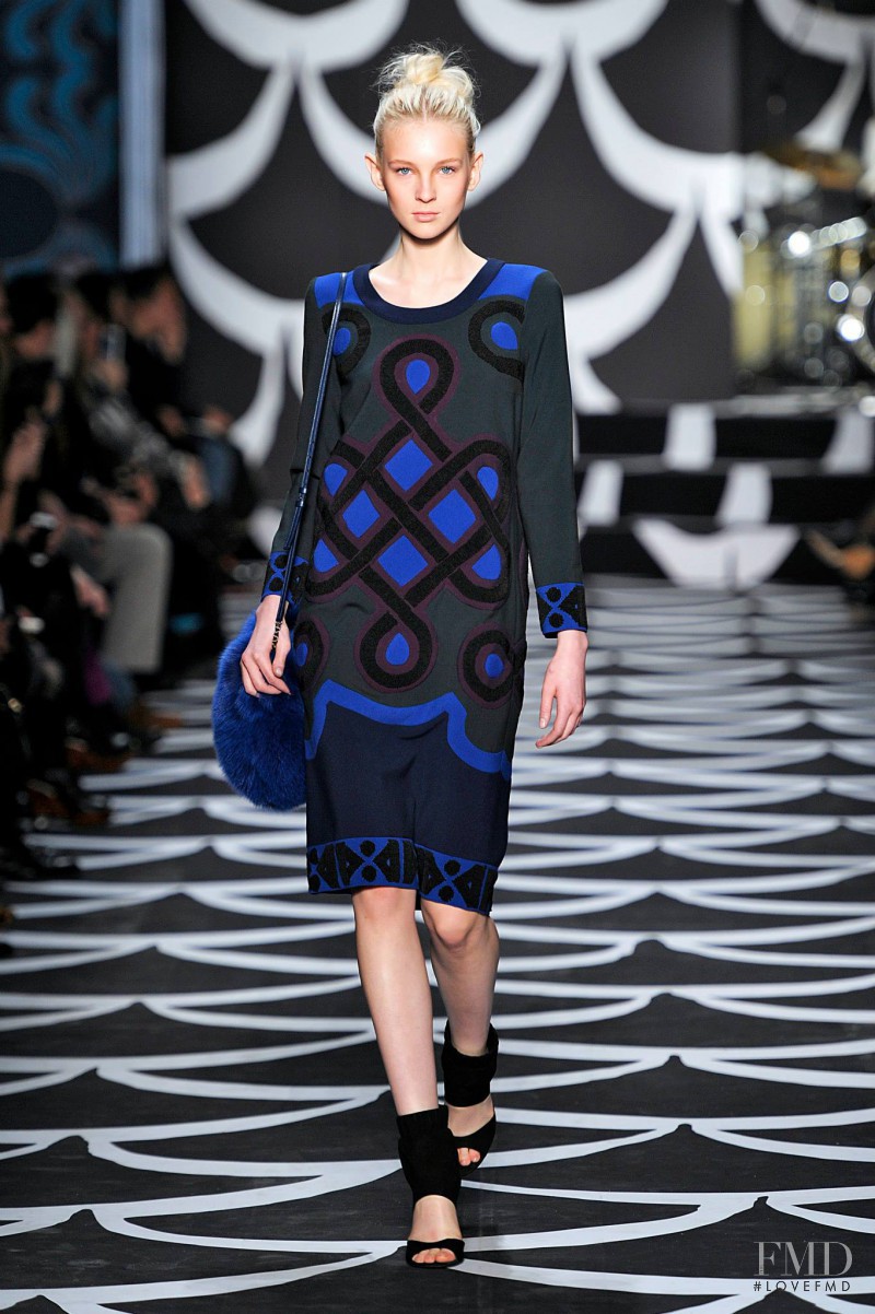 Nastya Sten featured in  the Diane Von Furstenberg fashion show for Autumn/Winter 2014