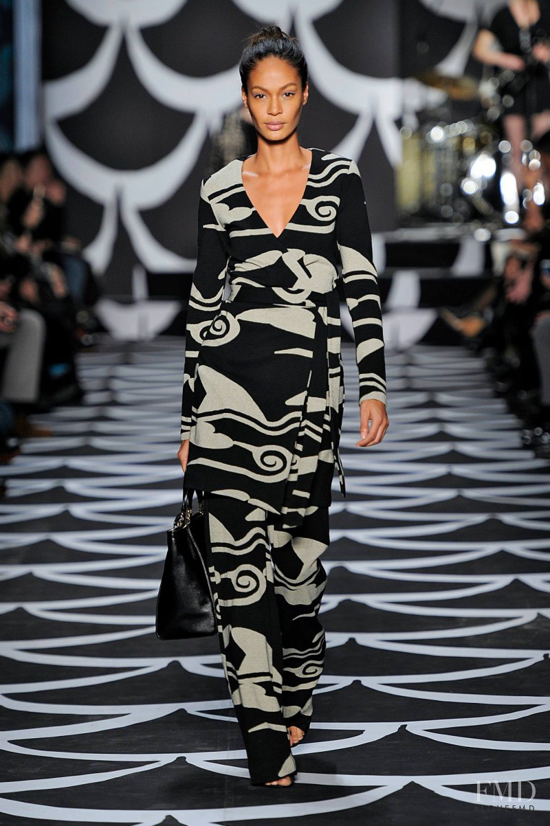 Joan Smalls featured in  the Diane Von Furstenberg fashion show for Autumn/Winter 2014