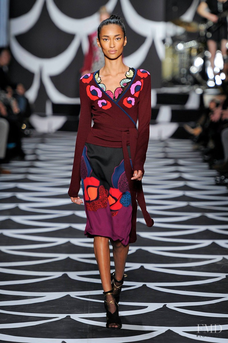 Anais Mali featured in  the Diane Von Furstenberg fashion show for Autumn/Winter 2014
