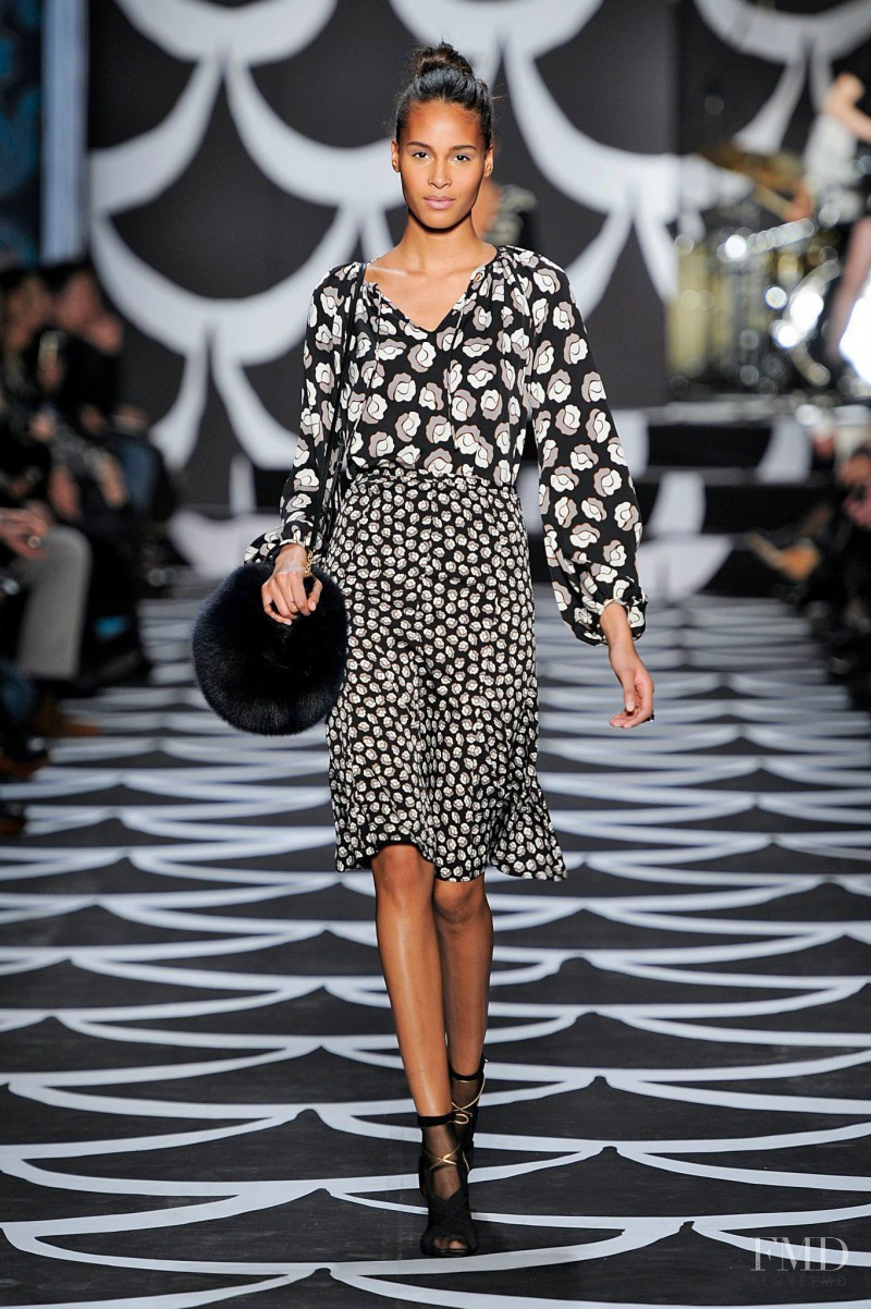 Cindy Bruna featured in  the Diane Von Furstenberg fashion show for Autumn/Winter 2014