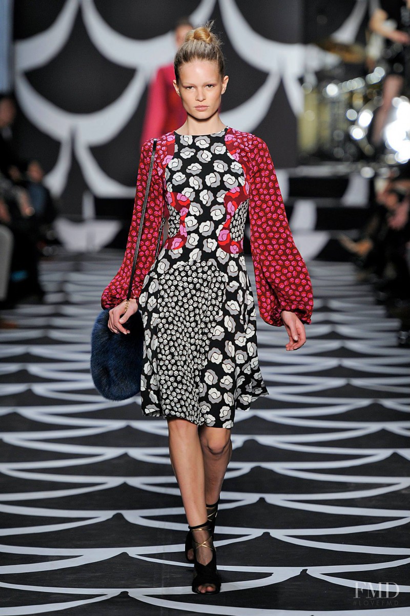 Anna Ewers featured in  the Diane Von Furstenberg fashion show for Autumn/Winter 2014