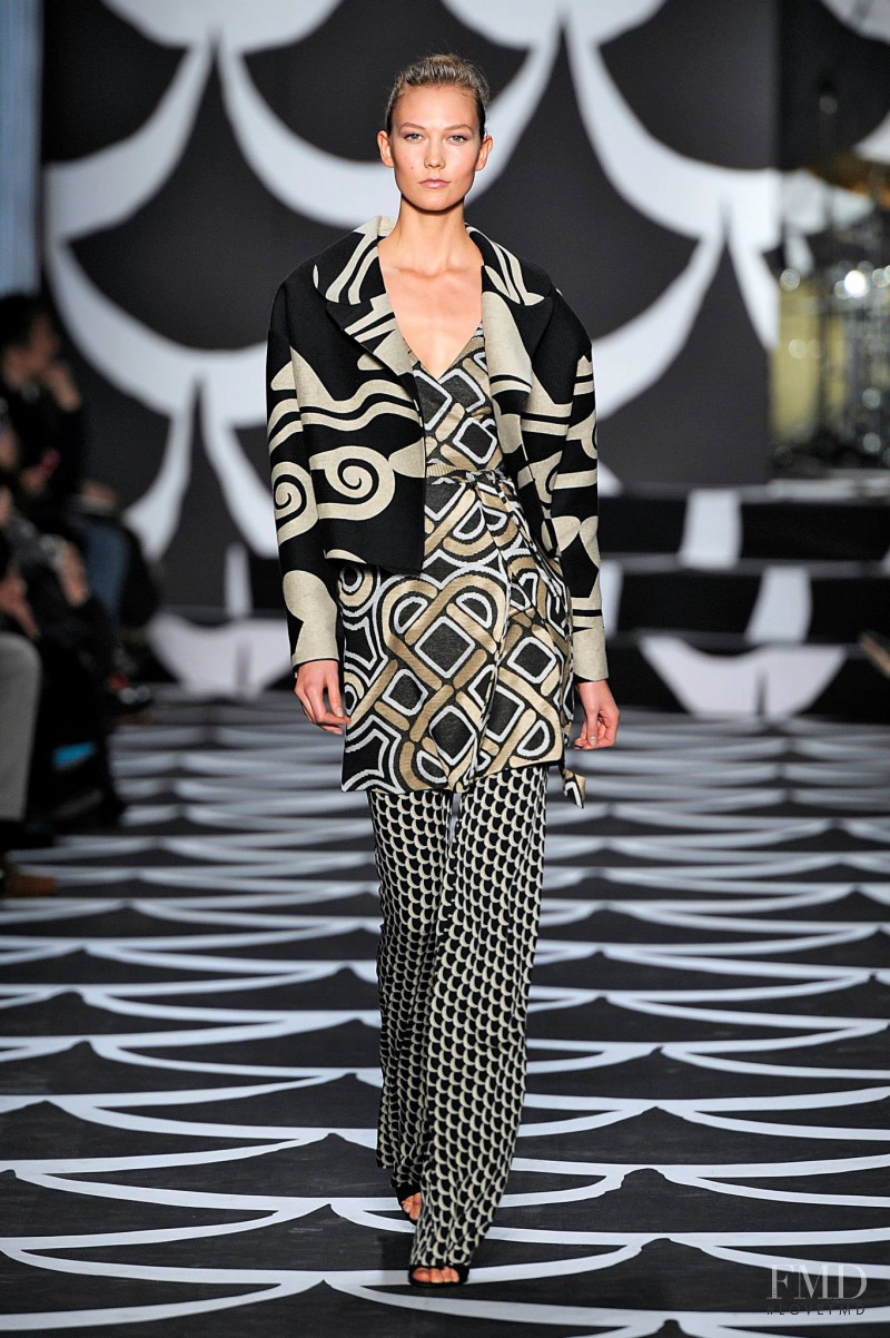 Karlie Kloss featured in  the Diane Von Furstenberg fashion show for Autumn/Winter 2014