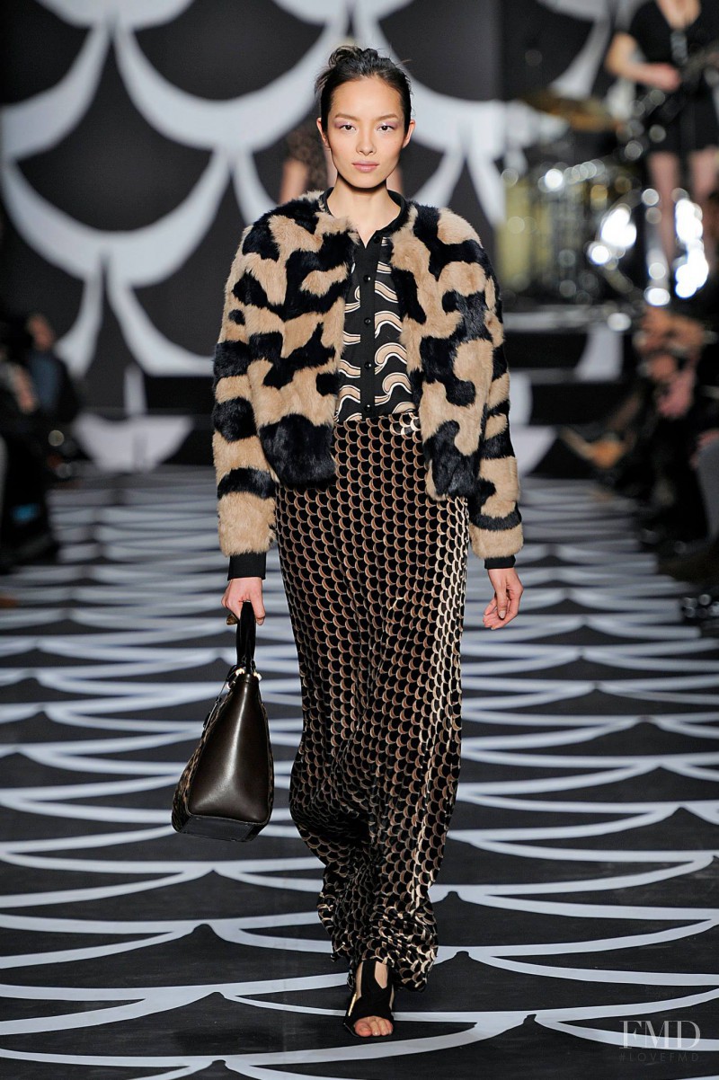 Fei Fei Sun featured in  the Diane Von Furstenberg fashion show for Autumn/Winter 2014