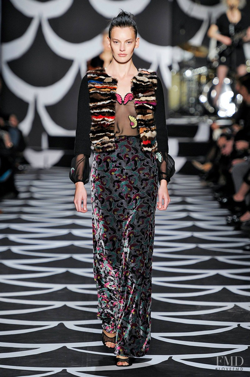 Amanda Murphy featured in  the Diane Von Furstenberg fashion show for Autumn/Winter 2014