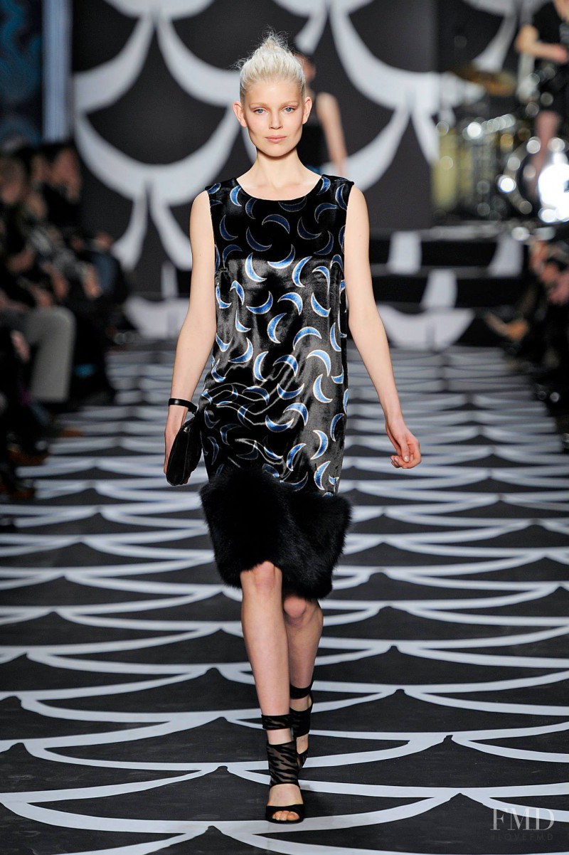Ola Rudnicka featured in  the Diane Von Furstenberg fashion show for Autumn/Winter 2014