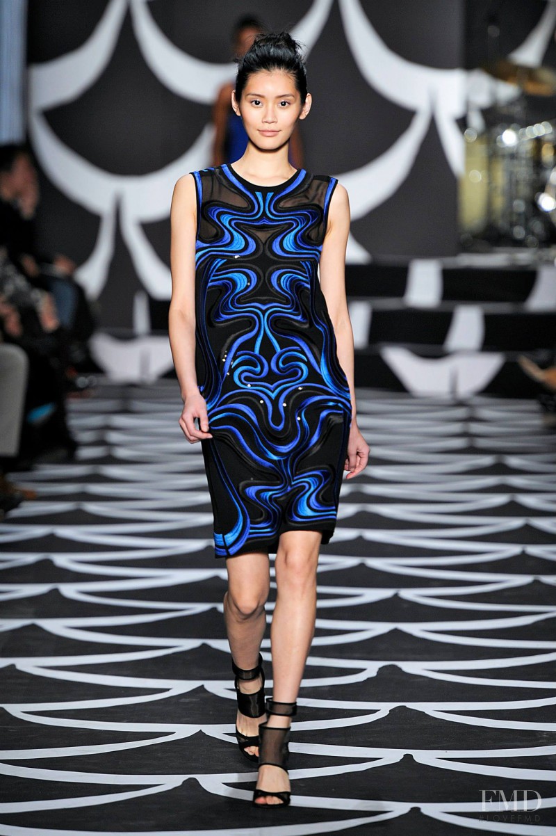 Ming Xi featured in  the Diane Von Furstenberg fashion show for Autumn/Winter 2014