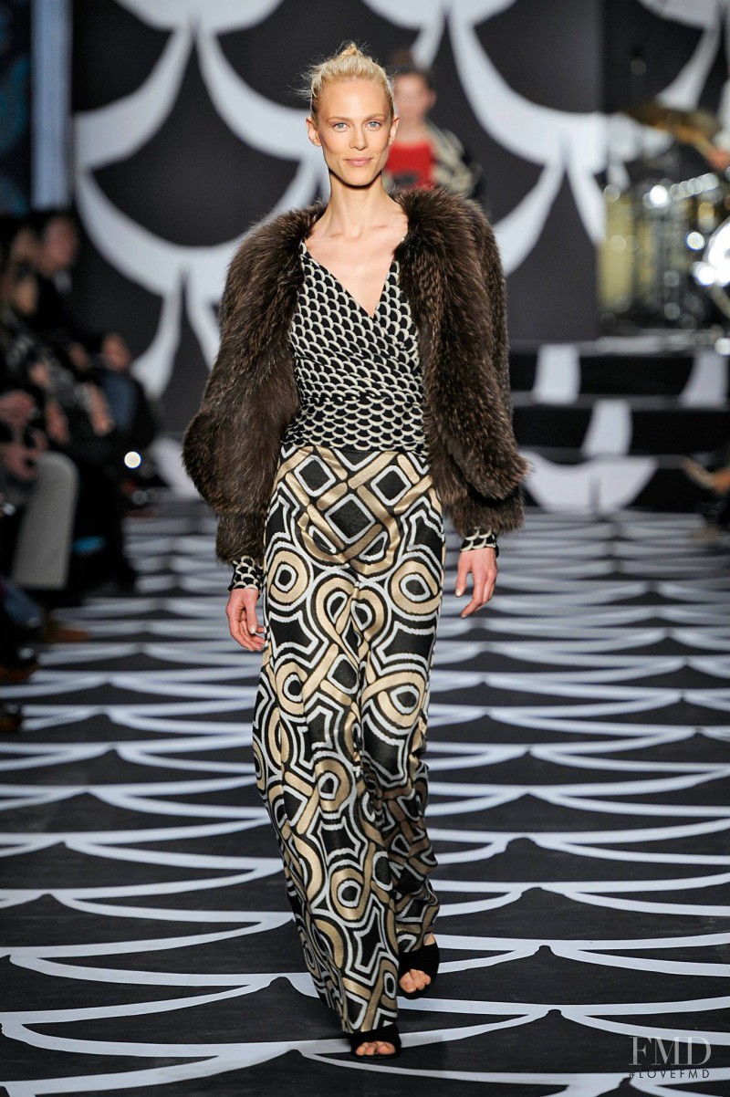 Aymeline Valade featured in  the Diane Von Furstenberg fashion show for Autumn/Winter 2014