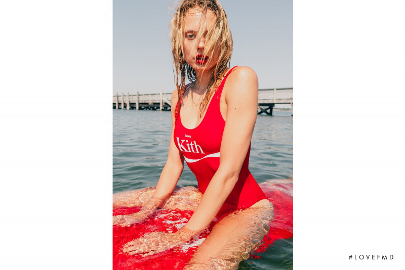 Victoria Germyn featured in  the Kith x Coca Cola lookbook for Summer 2017