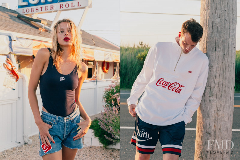 Victoria Germyn featured in  the Kith x Coca Cola lookbook for Summer 2017