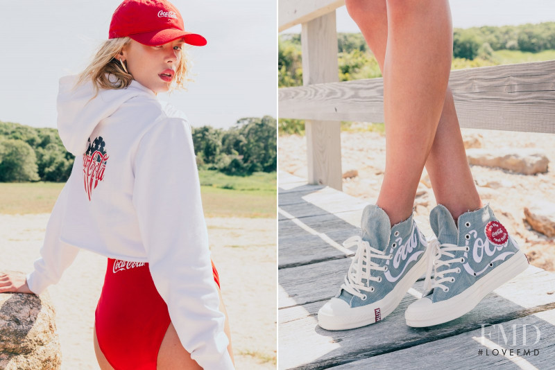 Victoria Germyn featured in  the Kith x Coca Cola lookbook for Summer 2017
