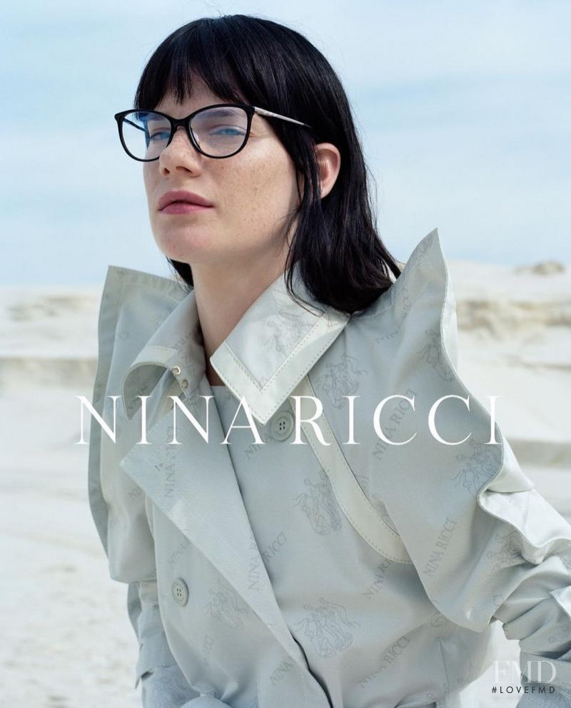 Querelle Jansen featured in  the Nina Ricci Eyewear advertisement for Spring/Summer 2018