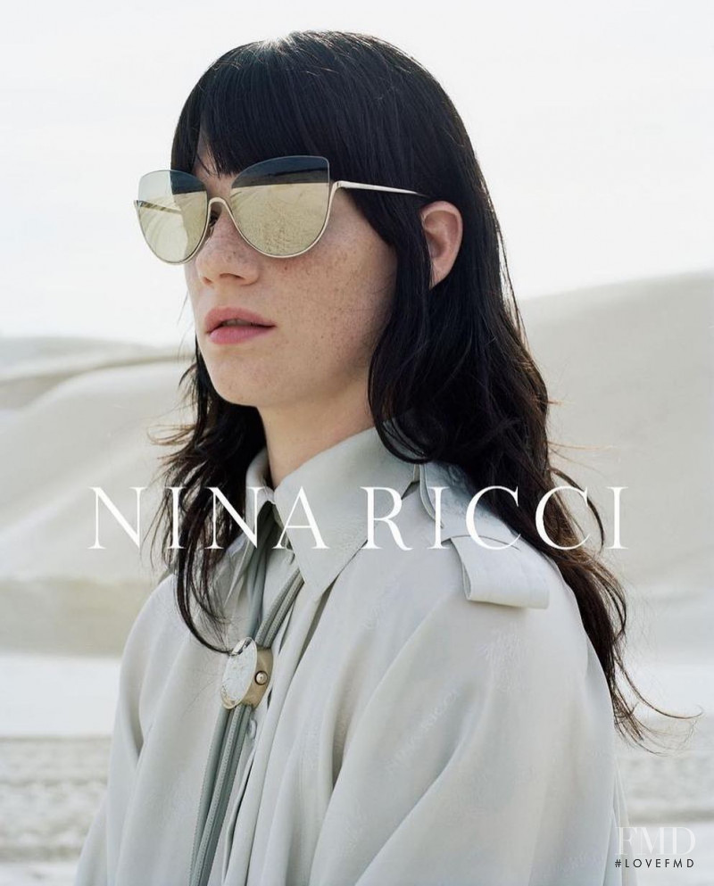 Querelle Jansen featured in  the Nina Ricci Eyewear advertisement for Spring/Summer 2018