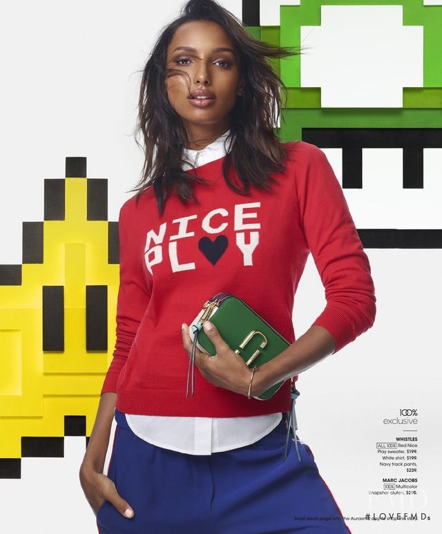 Jasmine Tookes featured in  the Bloomingdales 100% advertisement for Spring/Summer 2018
