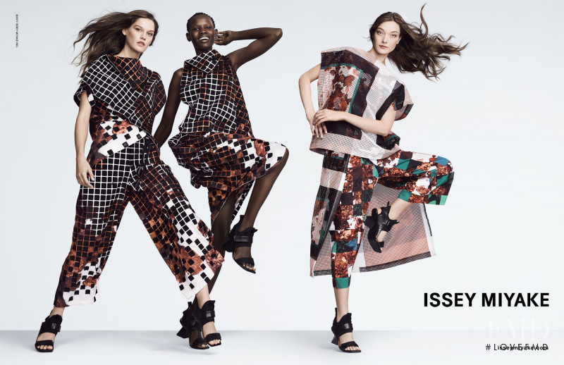 Shanelle Nyasiase featured in  the Issey Miyake advertisement for Spring/Summer 2018