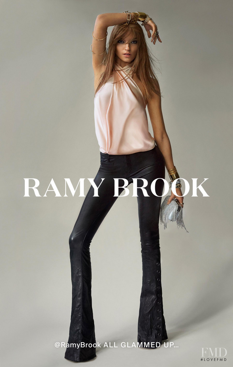 Martha Hunt featured in  the Ramy Brook advertisement for Spring/Summer 2018