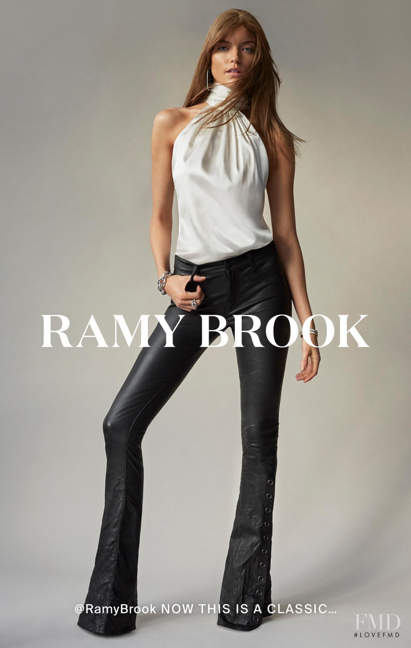 Martha Hunt featured in  the Ramy Brook advertisement for Spring/Summer 2018
