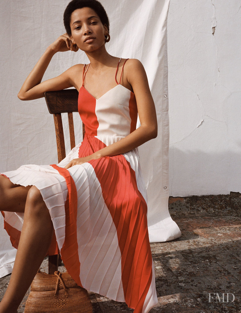 Lineisy Montero featured in  the Mango lookbook for Spring/Summer 2018