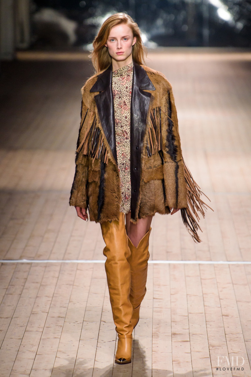 Rianne Van Rompaey featured in  the Isabel Marant fashion show for Autumn/Winter 2018