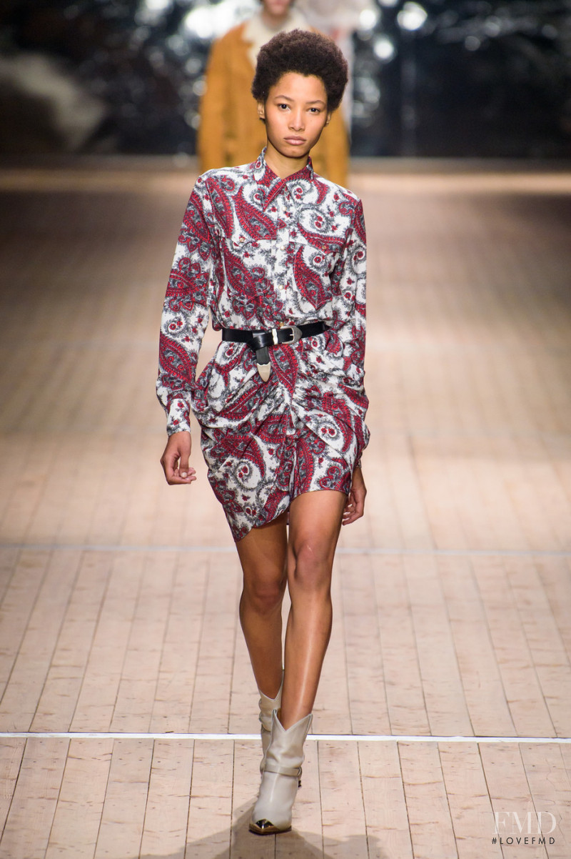 Lineisy Montero featured in  the Isabel Marant fashion show for Autumn/Winter 2018