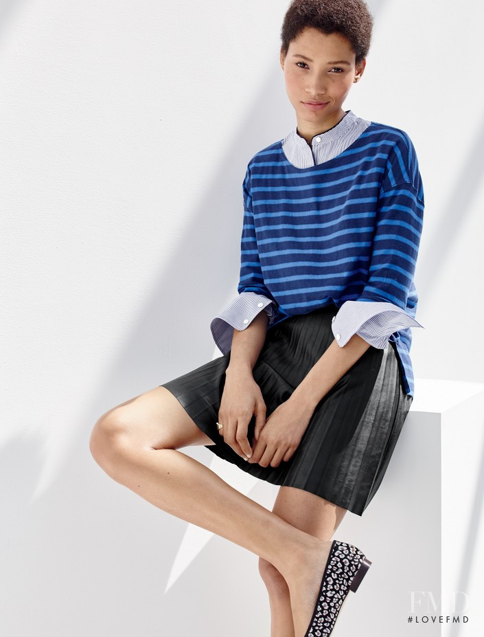 Lineisy Montero featured in  the J.Crew lookbook for Fall 2016