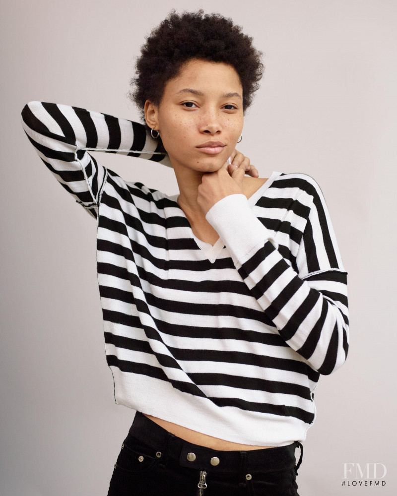 Lineisy Montero featured in  the rag & bone lookbook for Spring/Summer 2018