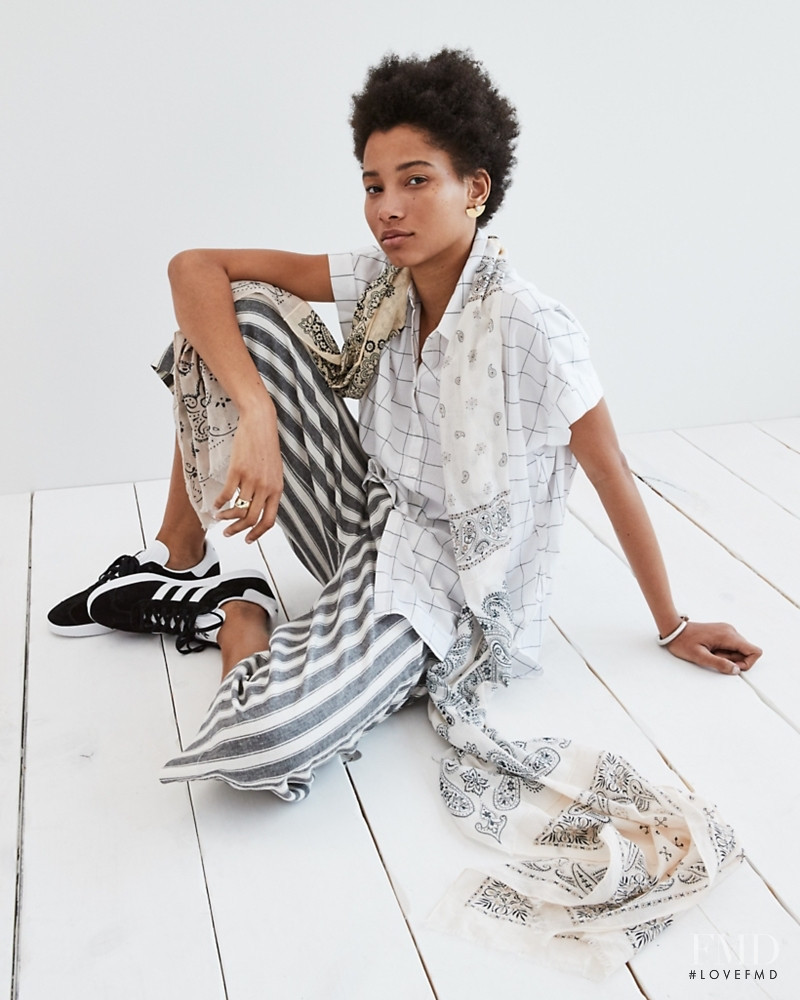 Lineisy Montero featured in  the Madewell Chic-End Weekend catalogue for Summer 2017