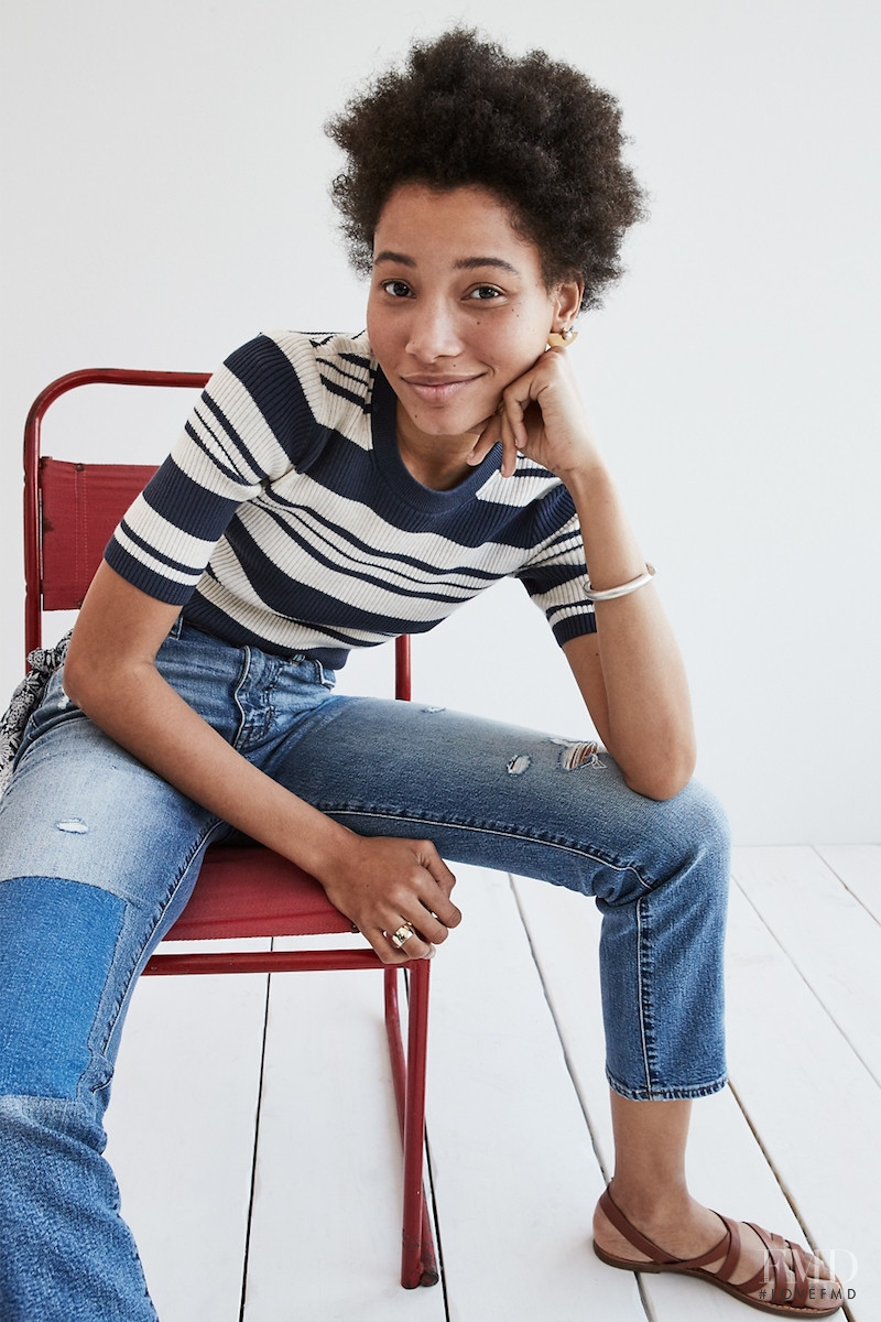 Lineisy Montero featured in  the Madewell Chic-End Weekend catalogue for Summer 2017