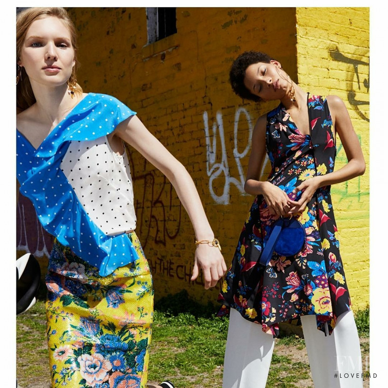 Lineisy Montero featured in  the Diane Von Furstenberg advertisement for Spring/Summer 2017