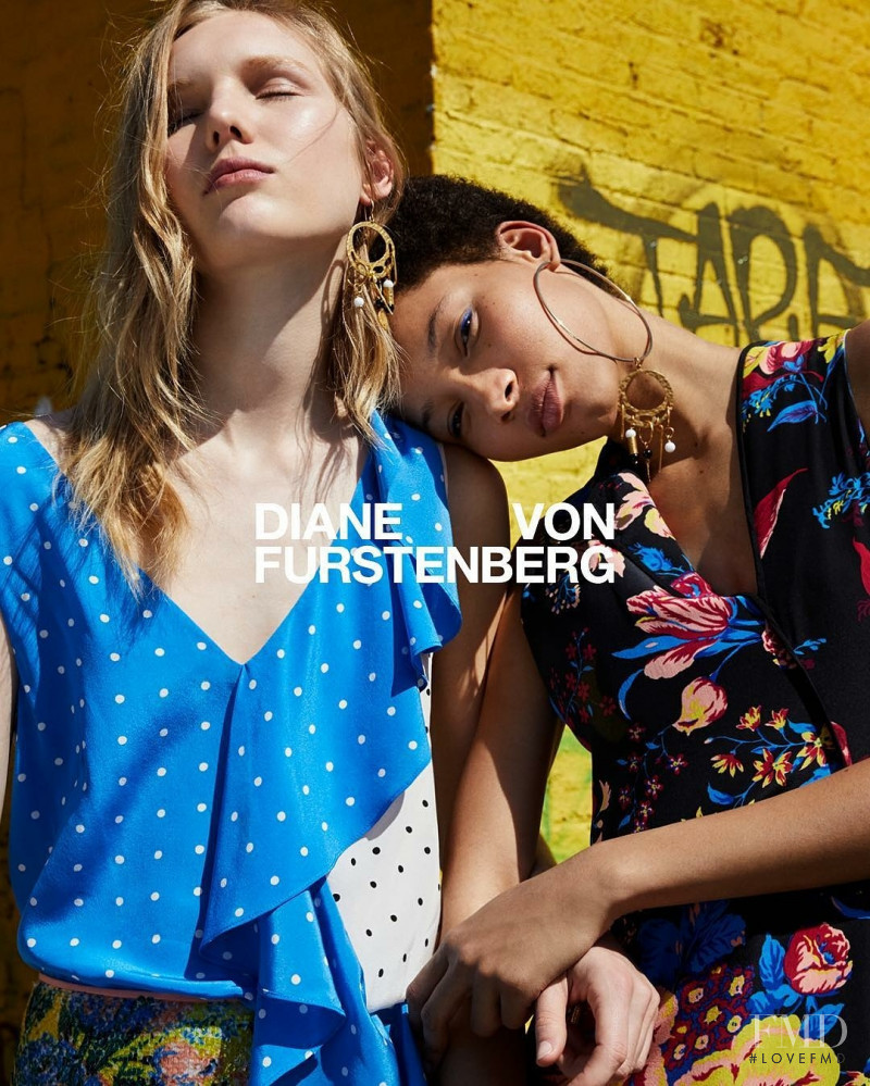 Lineisy Montero featured in  the Diane Von Furstenberg advertisement for Spring/Summer 2017