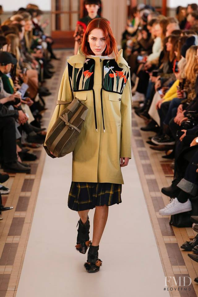 Teddy Quinlivan featured in  the Carven fashion show for Autumn/Winter 2018