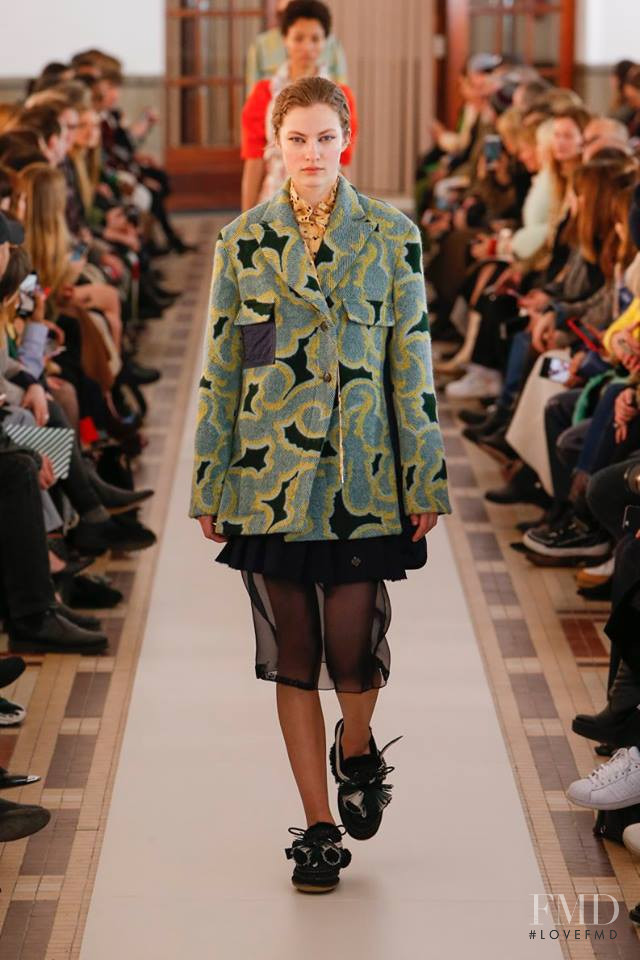 Felice Noordhoff featured in  the Carven fashion show for Autumn/Winter 2018