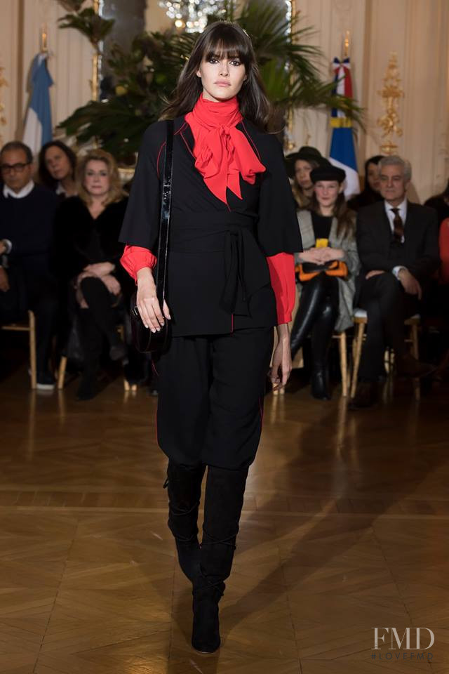 Vanessa Moody featured in  the Vanessa Seward fashion show for Autumn/Winter 2018