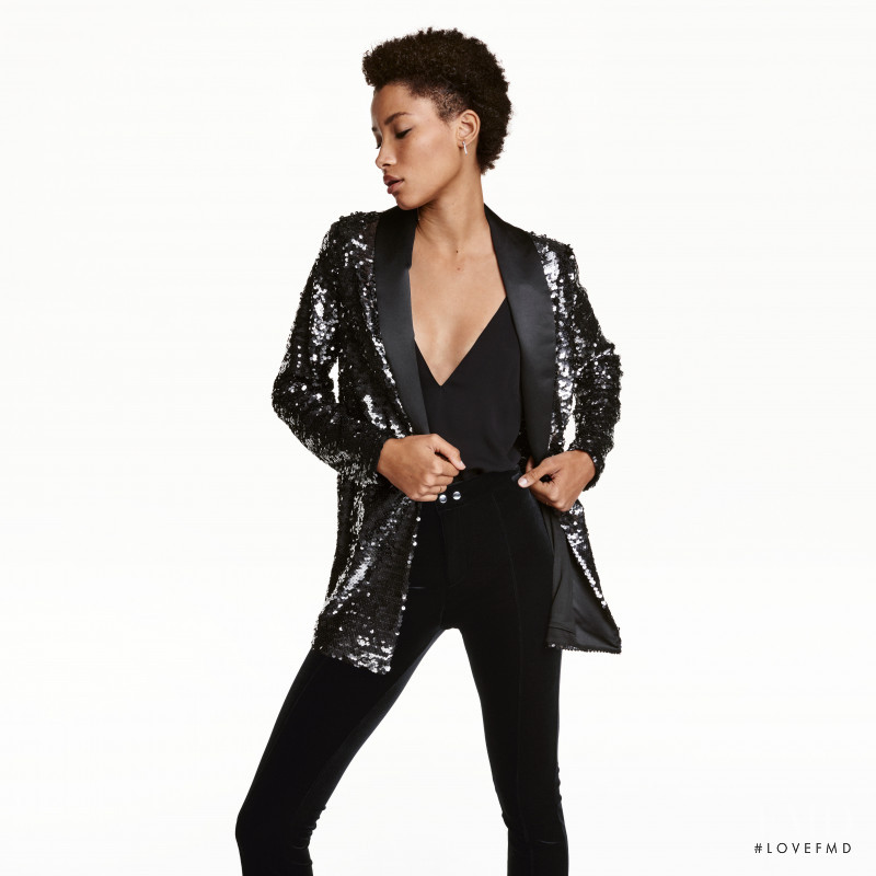 Lineisy Montero featured in  the H&M catalogue for Winter 2016